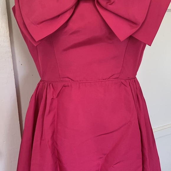VTG 🎀 BARBIECORE ALFRED ANGELO “Flirtations” Pink Bow Taffeta Dress Fits XS - Picture 3 of 11